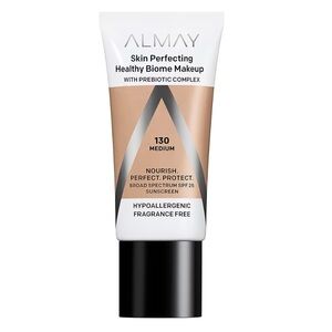Almay Skin Perfecting Healthy Biome Foundation Makeup, 130 Medium, 1 fl. oz.